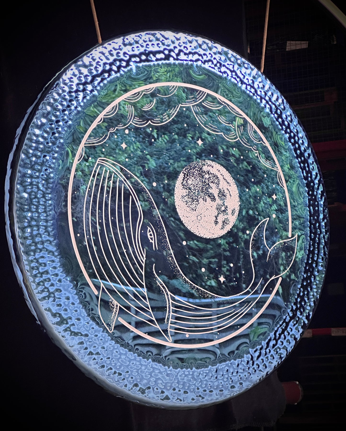 34" Blue Whale Blue Moon Gong