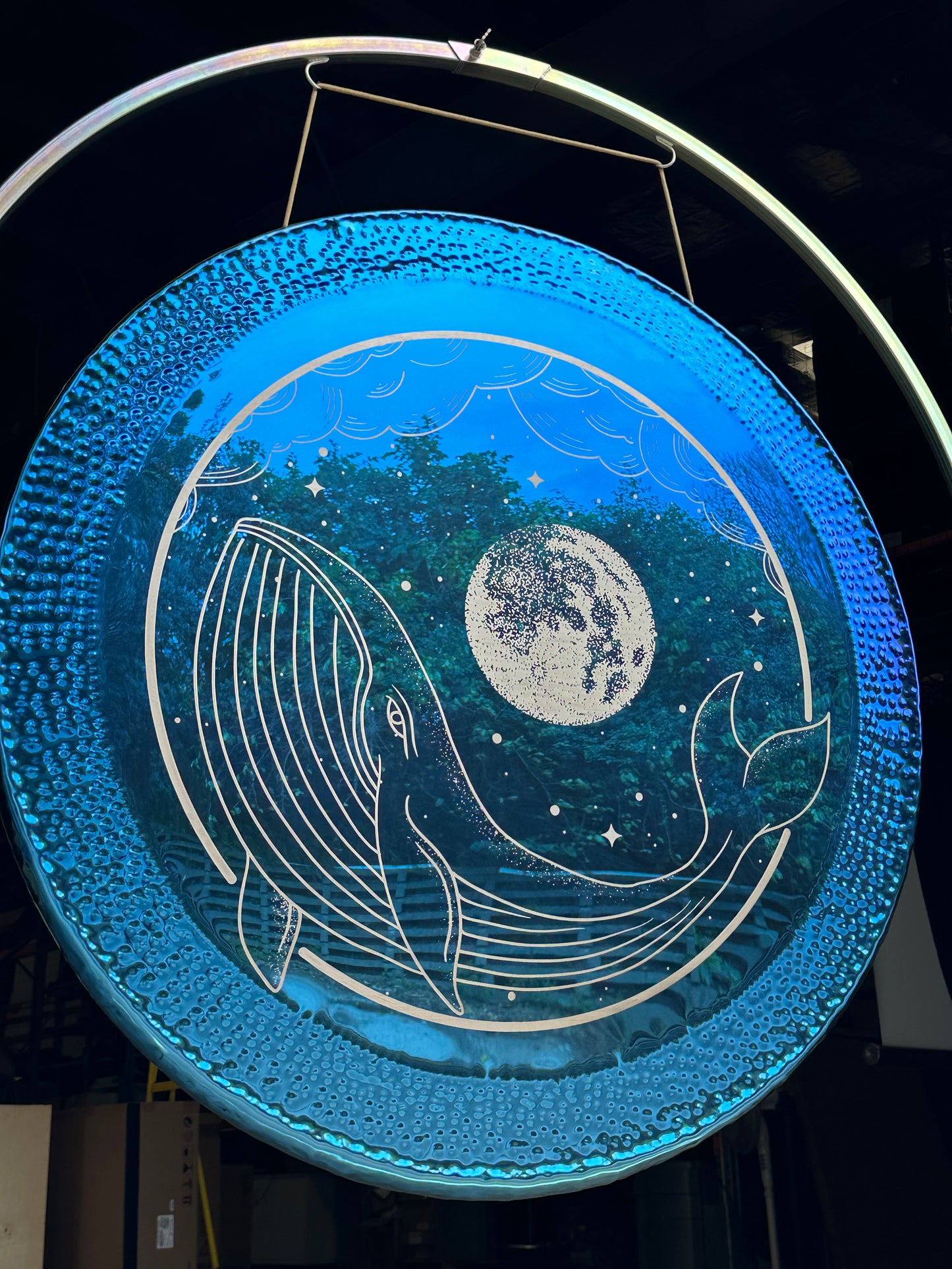 50" Blue Whale Blue Moon Gong with Free Bag