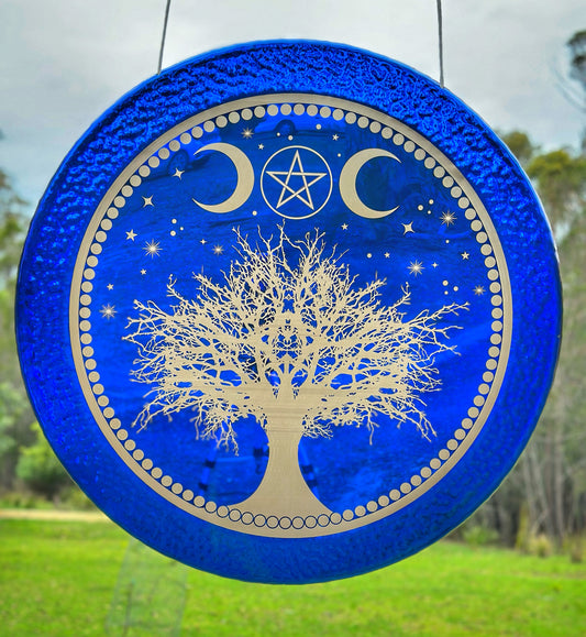 36" Lapis Lazuli Tree of Life Gong