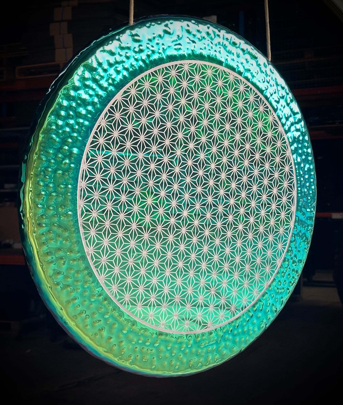 28" Emerald Asanoha Gong