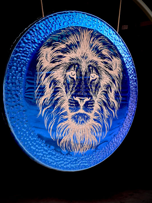 28" Blue Lions Gate Portal Gong