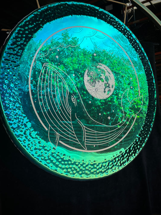 28" Emerald Whale Moon Gong