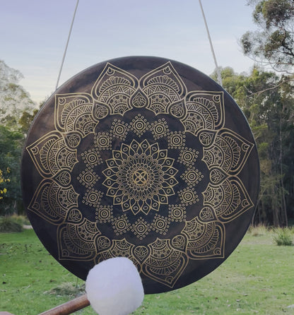 34" Lotus Mandala Chau Gong